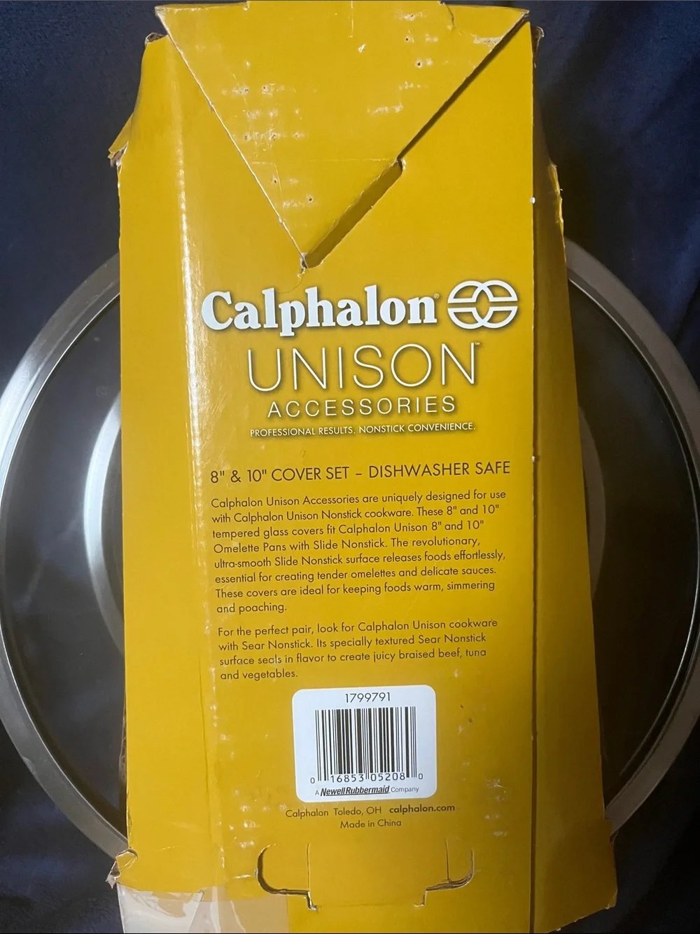 Calphalon Unison Glass Pan Lids - Silver & Clear